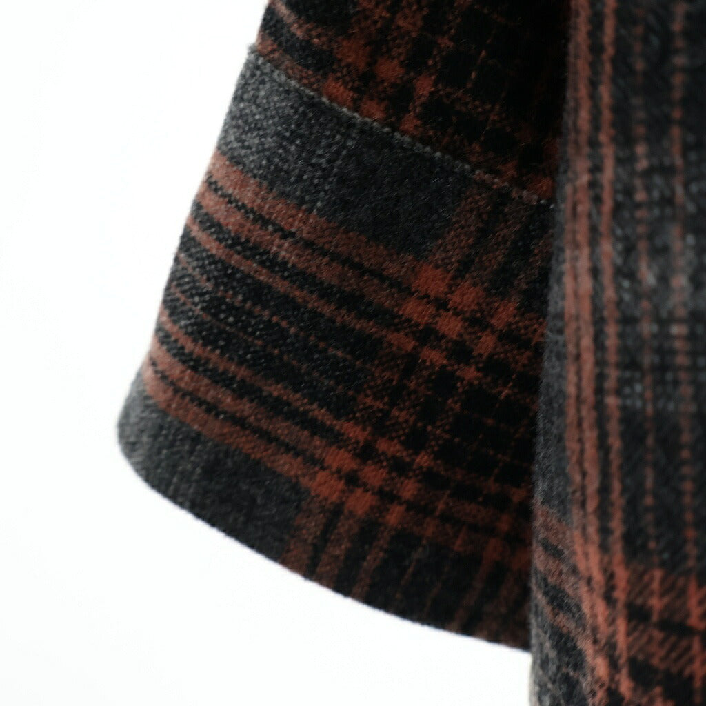 WACKO MARIA(ワコマリア) 25AW ×Pendleton Wool Ombre Check Open Collar Shirt ペンドルトン ウール オンブレチェック 総柄 ボタンダウン 長袖シャツ マルチ