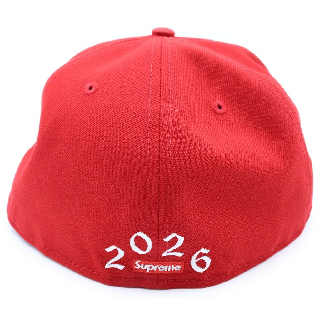 SUPREME(シュプリーム) ×NEW ERA Devil S Logo New Era ニューエラ デビルSロゴ刺繍 6パネル ベースボールキャップ レッド