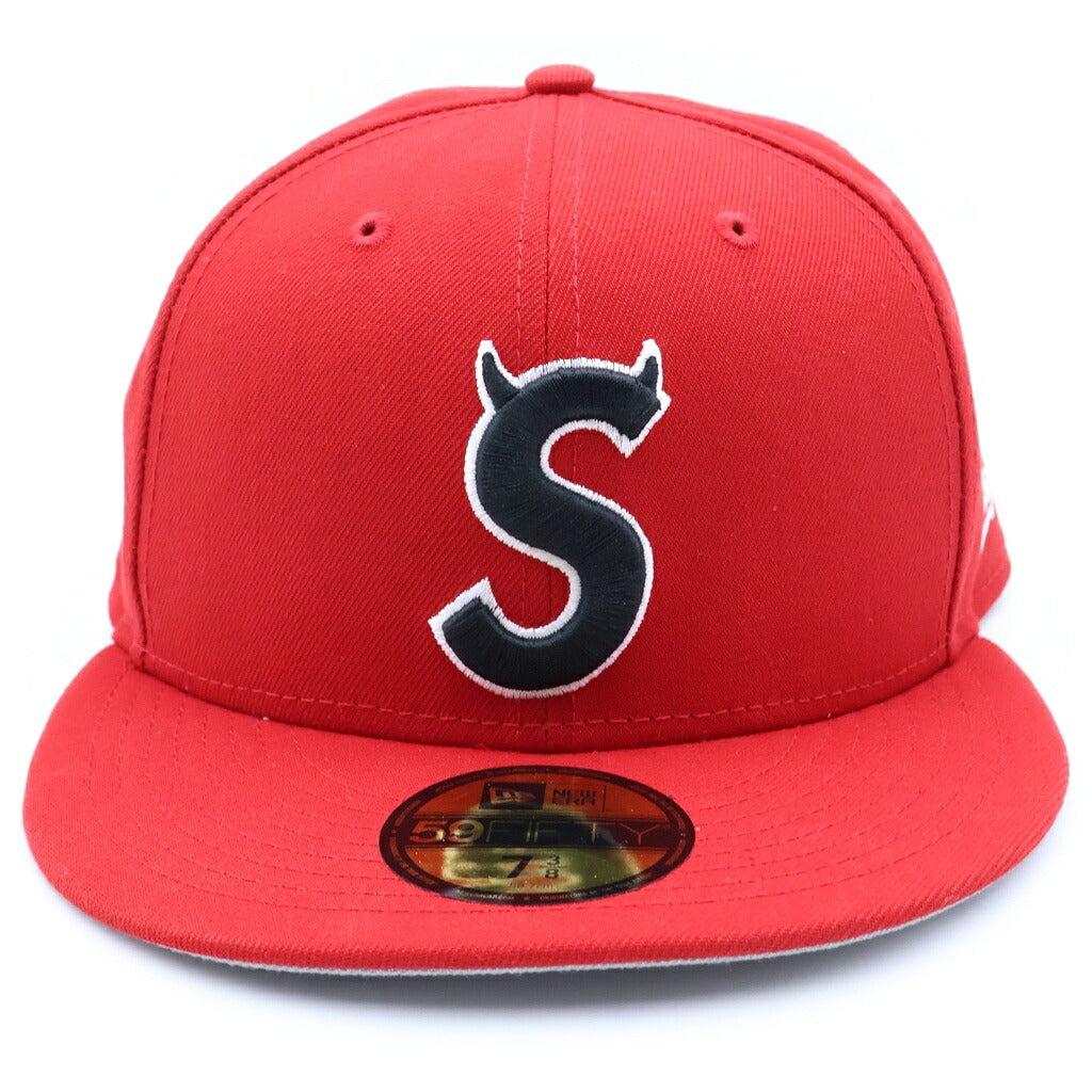 SUPREME(シュプリーム) ×NEW ERA Devil S Logo New Era ニューエラ デビルSロゴ刺繍 6パネル ベースボールキャップ レッド