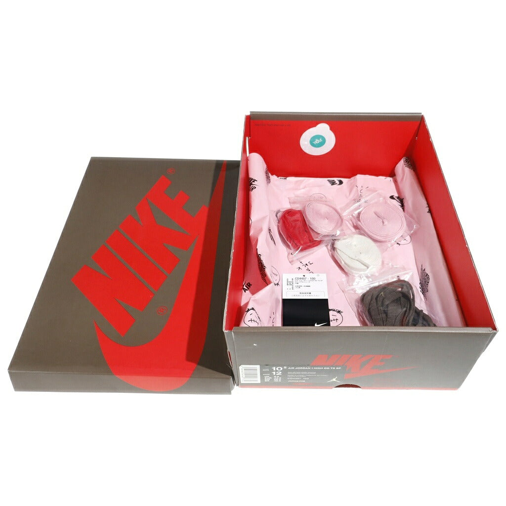 NIKE(ナイキ) ×TRAVIS SCOTT AIR JORDAN 1 RETRO HIGH OG TS SP トラヴィススコット エアジョーダン レトロ ハイカットスニーカー ブラウン US10.5/28.5cm CD4487-100
