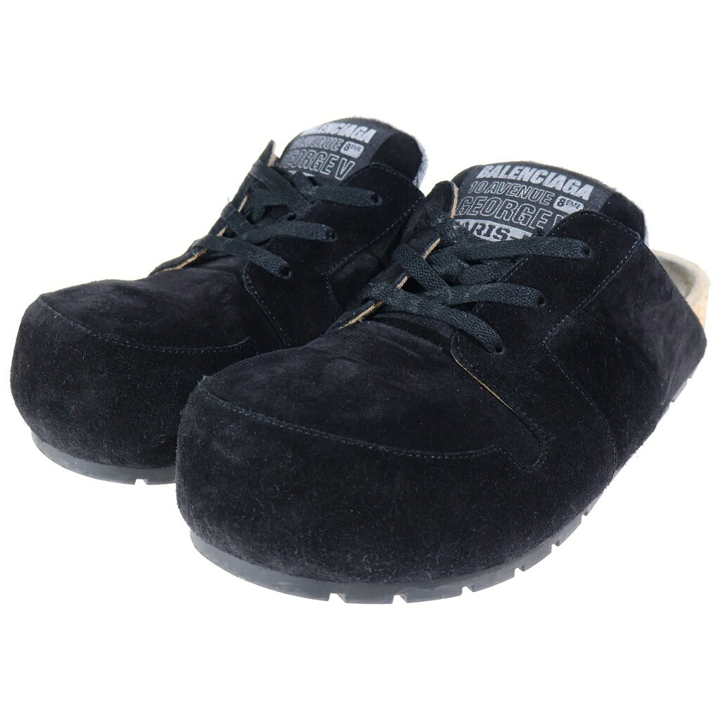 BALENCIAGA(バレンシアガ) Dumbo Mule ダンボ ミュール スエード サボ サンダル ブラック 852708 WCB42