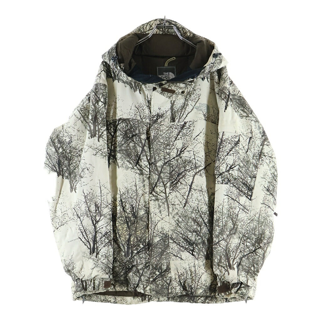 THE NORTH FACE(ザノースフェイス) Maintenance Jacket メンテナンスジャケット ツリー総柄 ナイロン マウンテンパーカー ホワイト NS15713