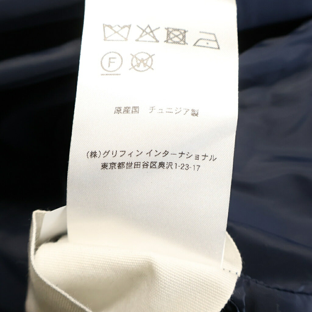 PYRENEX(ピレネックス) ANNECY アヌシー アームロゴパッチ ポリエステル ファーフード ロングダウンジャケット ネイビーW19P1