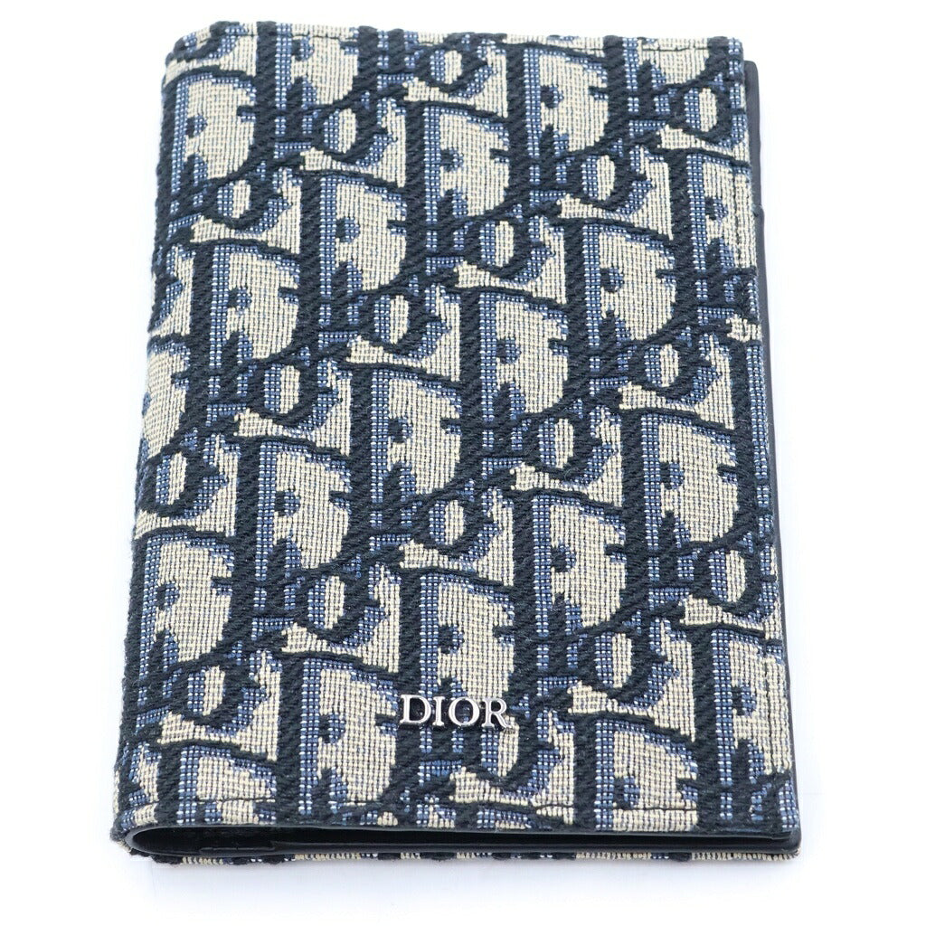 Christian Dior(クリスチャンディオール) オブリークジャガード 2つ折り 財布 グレー