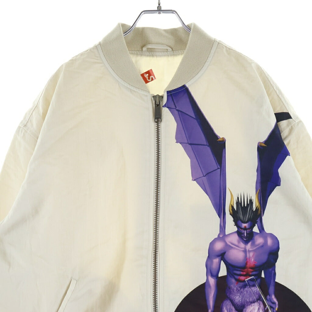 SUPREME(シュプリーム) 22AW ×Yohji Yamamoto ×TEKKEN Nylon Bomber Jacket ヨウジヤマモト 鉄拳 両面プリント ジップアップ ボンバー ジャケット ホワイト
