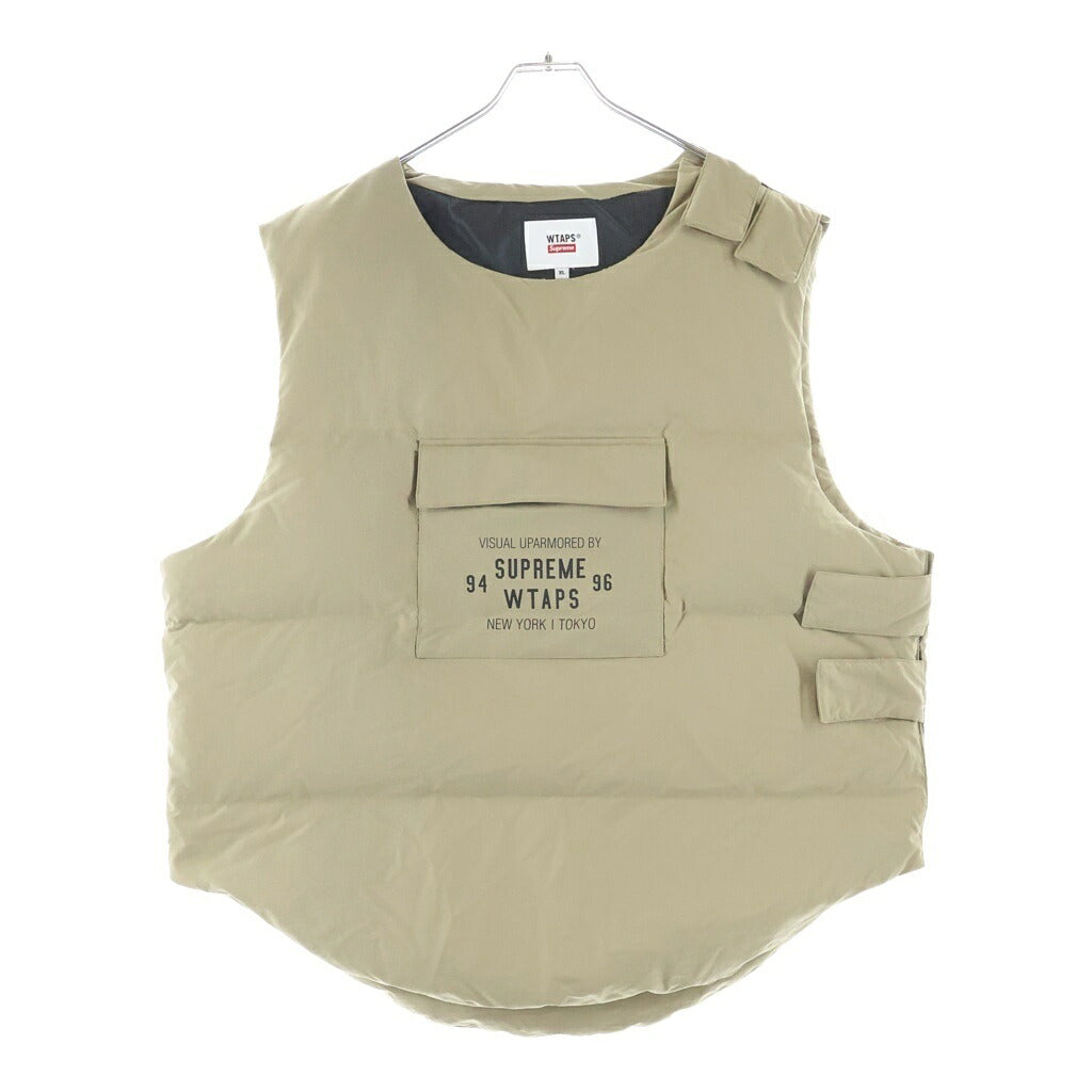 SUPREME(シュプリーム) 21AW ×WTAPS Tactical Down Best ダブルタップス フロントロゴプリント マルチポケット タクティカル ダウン ベストジャケット ブラウン