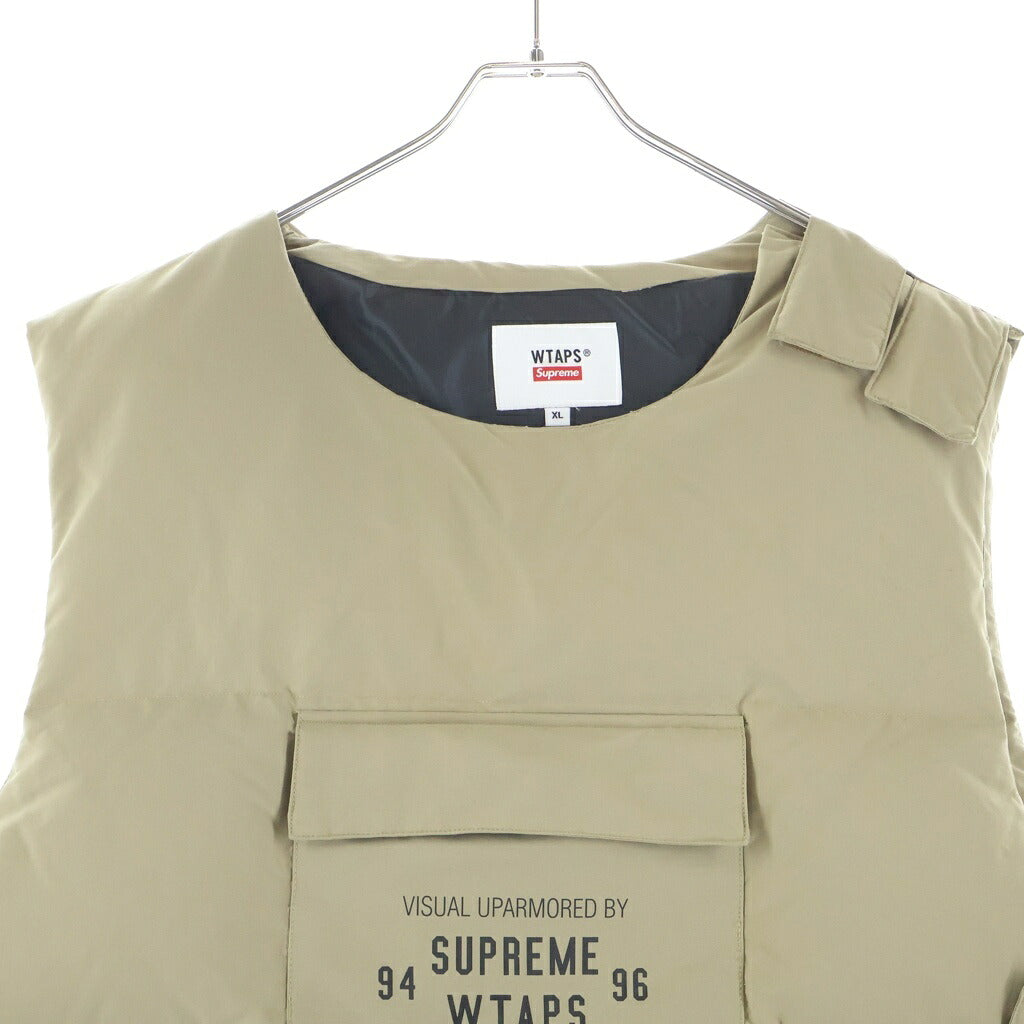 SUPREME(シュプリーム) 21AW ×WTAPS Tactical Down Best ダブルタップス フロントロゴプリント マルチポケット タクティカル ダウン ベストジャケット ブラウン