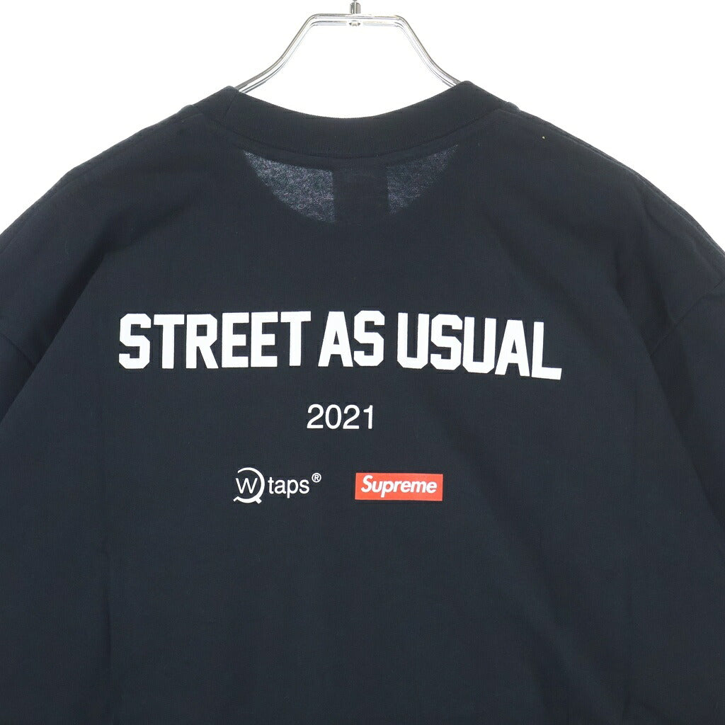 SUPREME(シュプリーム) 21AW ×WTAPS Sic'em! Tee ダブルタップス フロントデザイン シックエム 半袖 Tシャツ カットソー ブラック