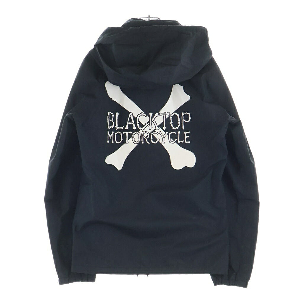 BLACKTOP MOTORCYCLE(ブラックトップモーターサイクル) GORE-TEX ゴアテックス バックボーンデザイン ナイロン コーチジャケット ブラック