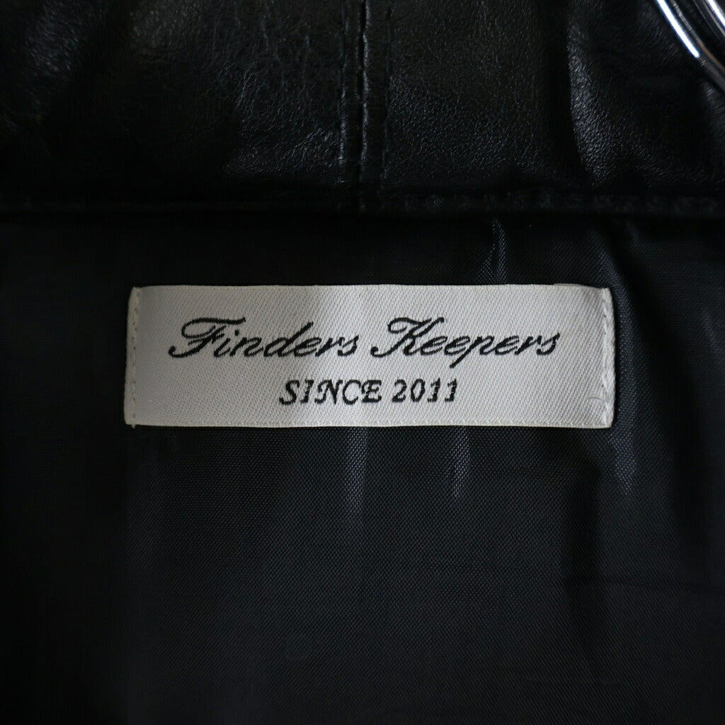 FINDERS KEEPERS(ファインダーズキーパーズ) レザー ボタンダウン ベスト ジャケット ブラック