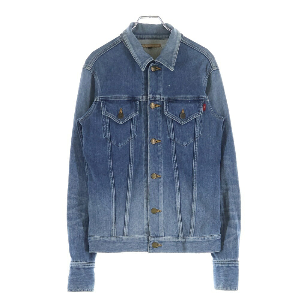 BACK BONE(バックボーン) ボタンダウン ストレッチデニム 長袖 シャツ インディゴ