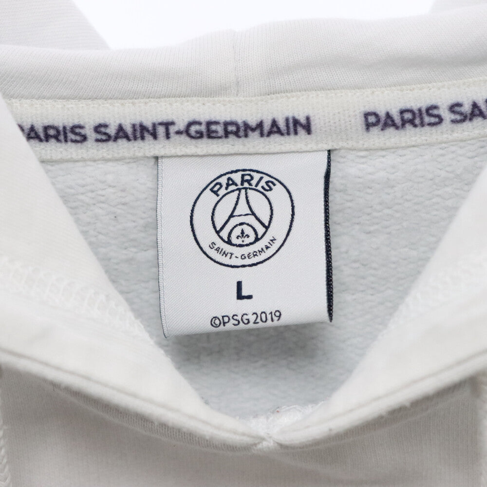 Paris Saint Germain(パリ・サンジェルマン) プルオーバーパーカーフロントロゴ ホワイト 19-070-350-0005-3-0