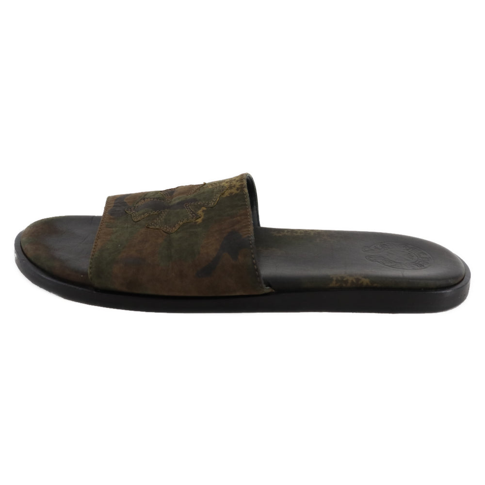 CHROME HEARTS(クロムハーツ) LEATHER SANDALS CH SLIDE CHプラスパッチ カモ柄サンダル 迷彩
