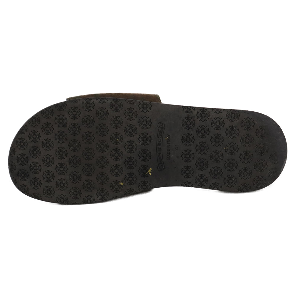 CHROME HEARTS(クロムハーツ) LEATHER SANDALS CH SLIDE CHプラスパッチ カモ柄サンダル 迷彩