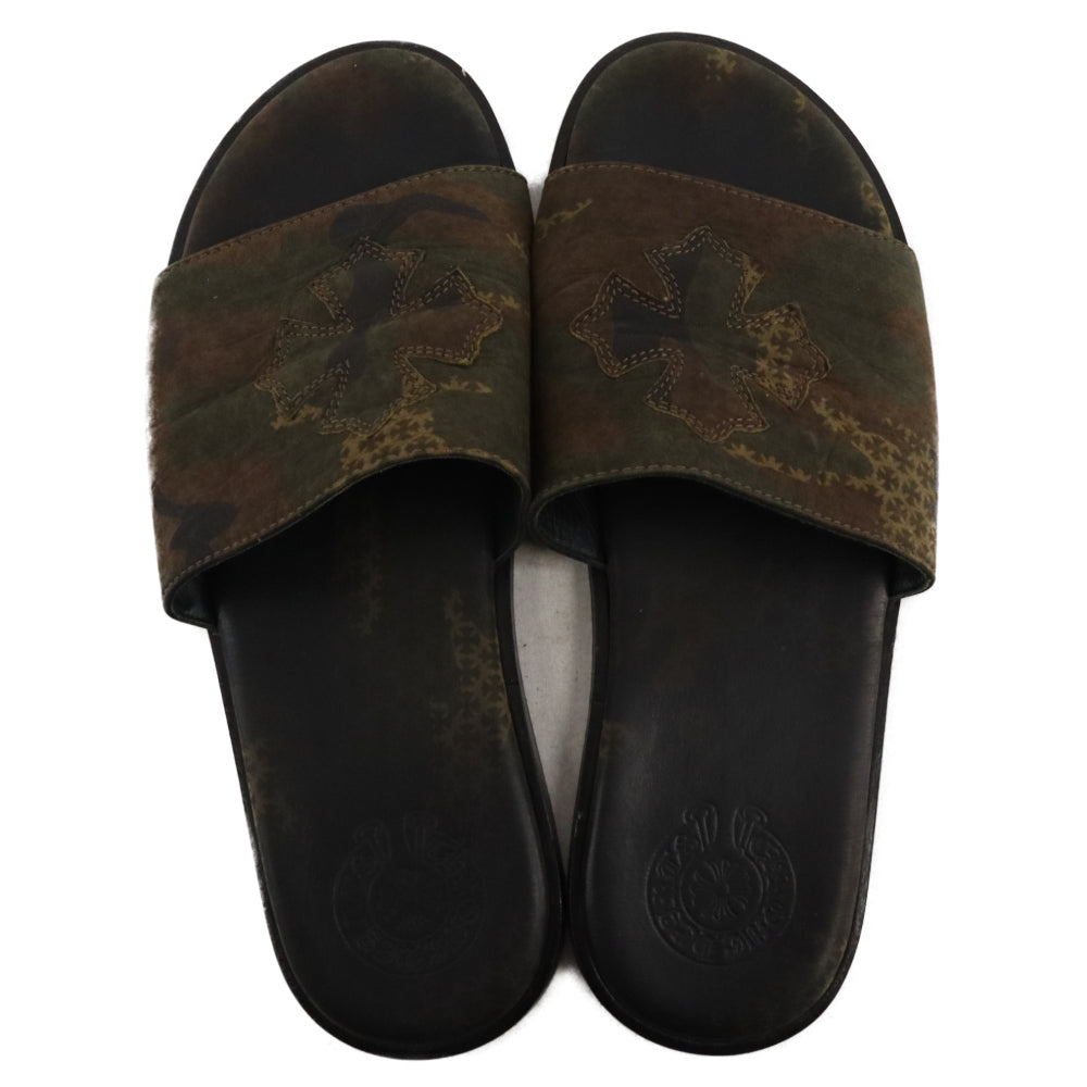 CHROME HEARTS(クロムハーツ) LEATHER SANDALS CH SLIDE CHプラスパッチ カモ柄サンダル 迷彩