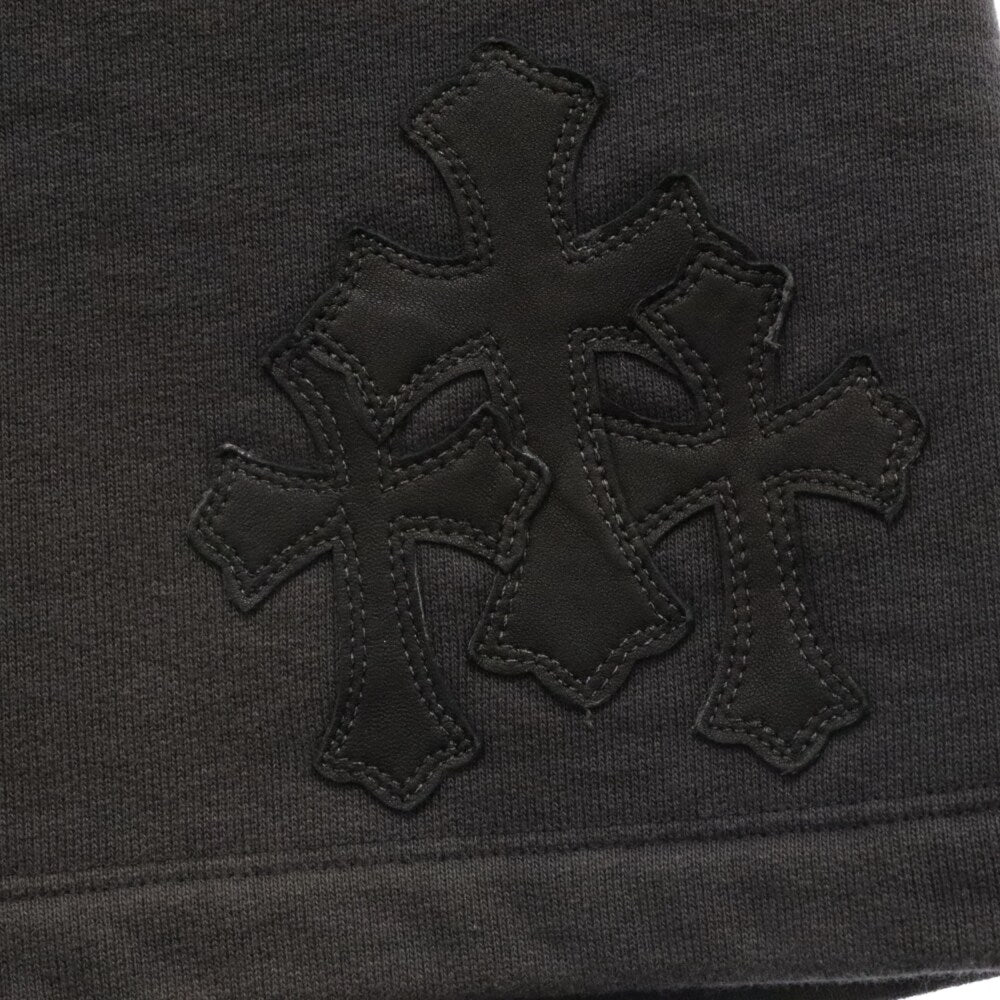 CHROME HEARTS(クロムハーツ) Y NOT クロスパッチ付きスウェットハーフパンツ ショーツ ショートパンツ ブラック