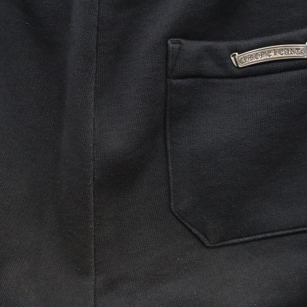 CHROME HEARTS(クロムハーツ) Y NOT クロスパッチ付きスウェットハーフパンツ ショーツ ショートパンツ ブラック