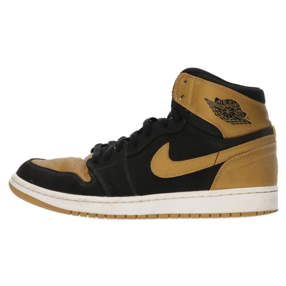 NIKE(ナイキ) RETRO HIGH CARMELO ANTHONY 332550-026 エアジョーダン 1 レトロ ハイ カーメロ アンソニー ハイカットスニーカー ブラック/ゴールド US9/27cm