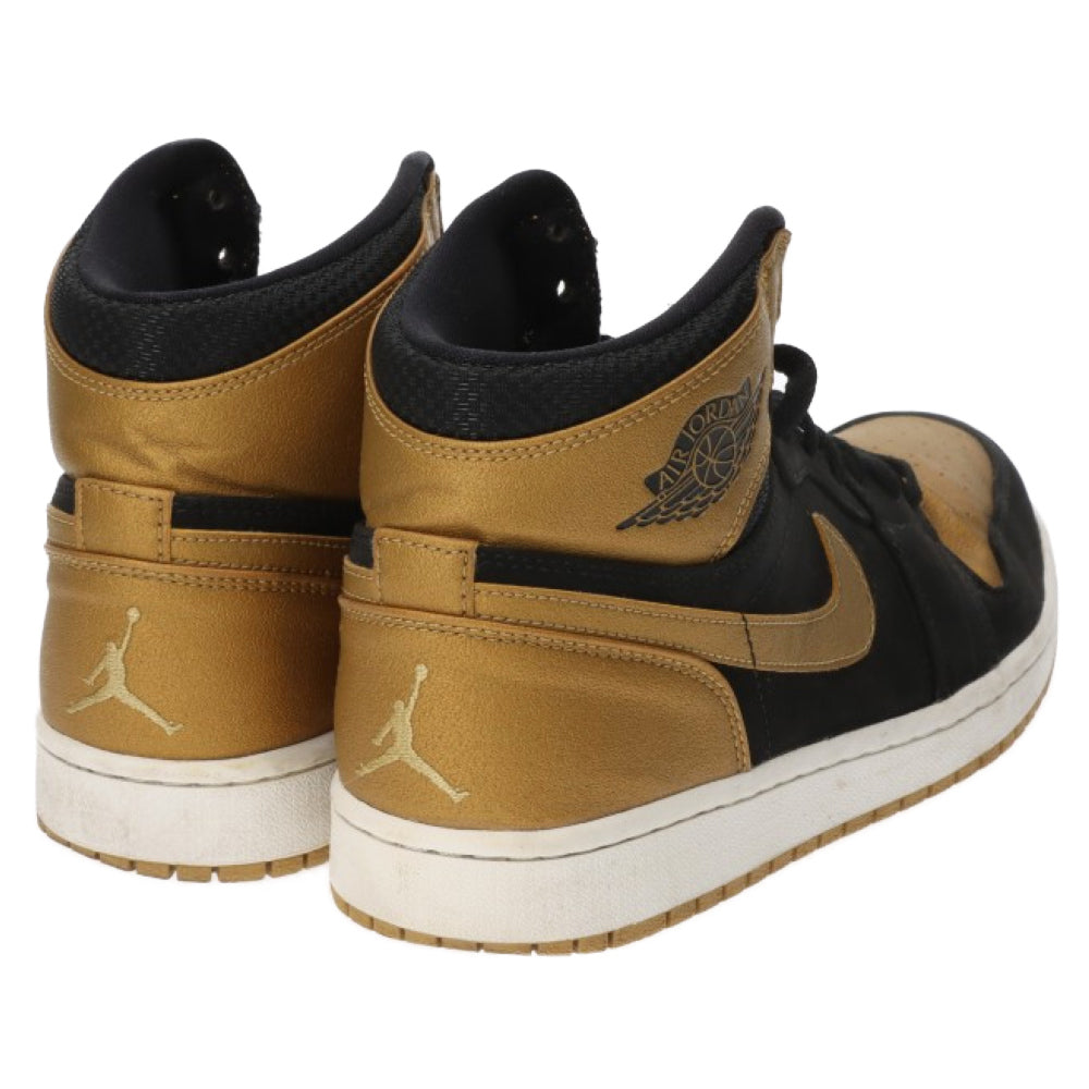 NIKE(ナイキ) RETRO HIGH CARMELO ANTHONY 332550-026 エアジョーダン 1 レトロ ハイ カーメロ アンソニー ハイカットスニーカー ブラック/ゴールド US9/27cm