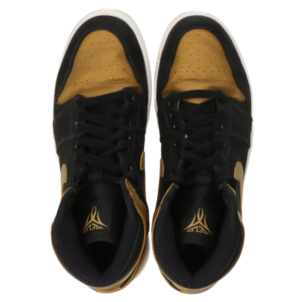 NIKE(ナイキ) RETRO HIGH CARMELO ANTHONY 332550-026 エアジョーダン 1 レトロ ハイ カーメロ アンソニー ハイカットスニーカー ブラック/ゴールド US9/27cm