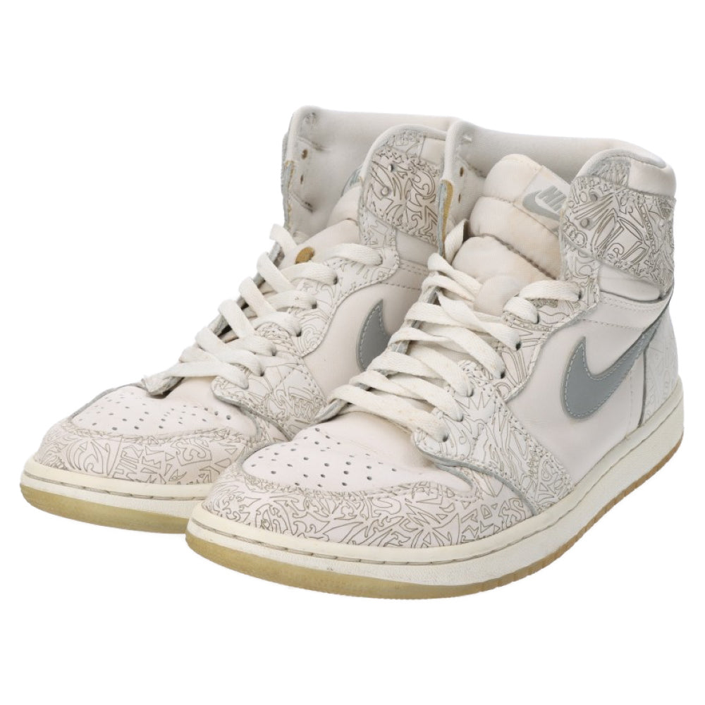NIKE(ナイキ) AIR JORDAN 1 RETRO HIGH OG 30TH ANNIVERSARY LASER 705289-100 エアジョーダン1 アニバーサリー レーザー ハイカットスニーカー ホワイト US9.5/27.5cm