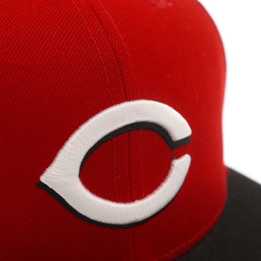 NEW ERA(ニューエラ) 59FIFTY MLBオンフィールド シンシナティ レッズ ロード ベースボールキャップ 帽子 ブラック/レッド