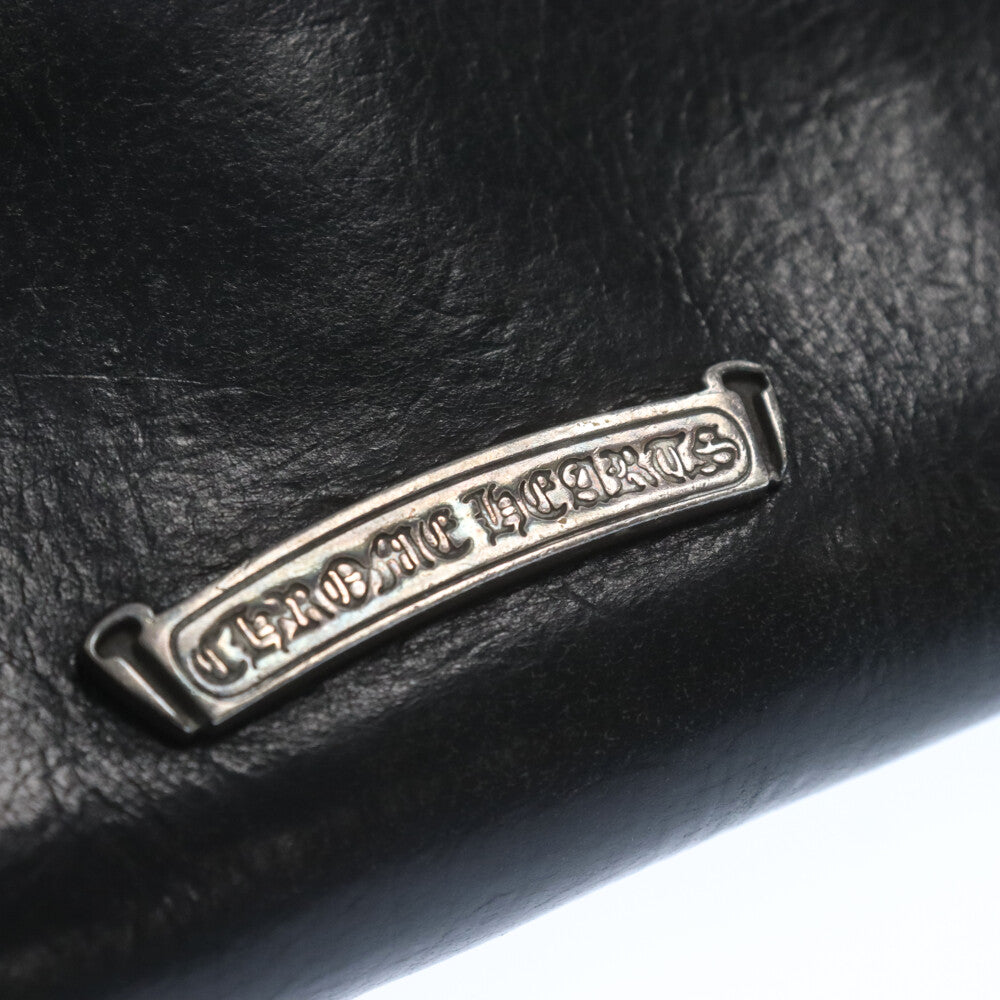 CHROME HEARTS(クロムハーツ) REC F ZIP #2 FLG レック フィリグリークロス レザーラウンドジップロングウォレット 長財布 ブラック