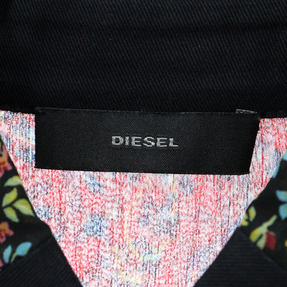 DIESEL(ディーゼル) ペイズリー パッチワーク ブラウス ベルト デザイン 長袖 シャツ