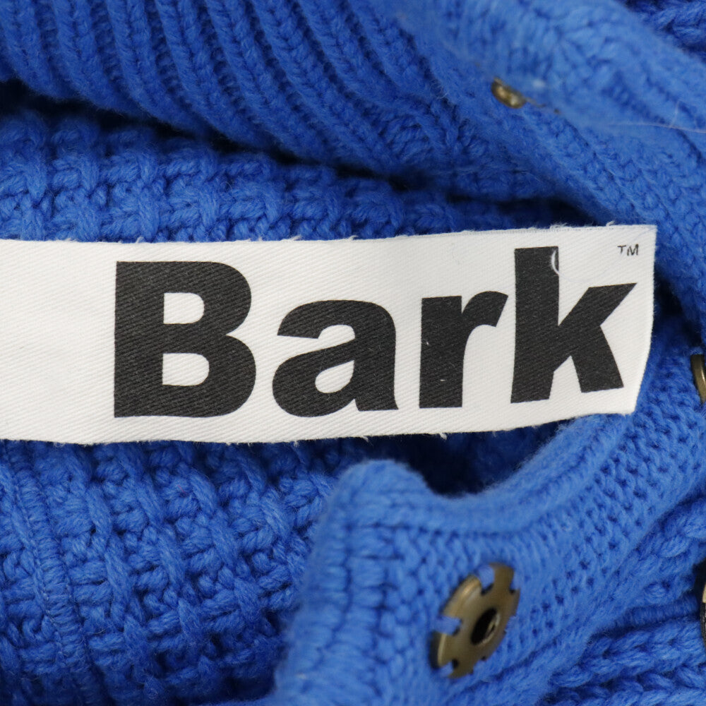 Bark(バーク) ウール ワッフル ニット ダッフルコート ブルー 001316178-0006