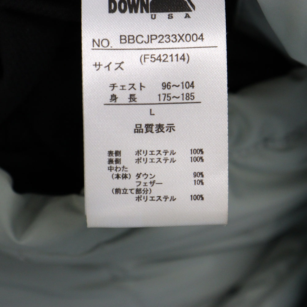 FIRST DOWN(ファーストダウン) × BILLIONAIRE BOYS CLUB ブランド刺繍ロゴ リバーシブルダウンジャケットフリース BBCJP233X004