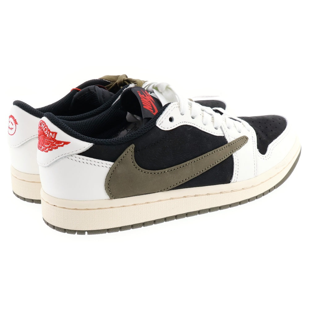 NIKE(ナイキ) ×Travis Scott WMNS AIR JORDAN 1 LOW OG Medium Olive ウィメンズ エアジョーダン1 ミディアムオリーブ ローカットスニーカー US7/24cm DZ4137-106