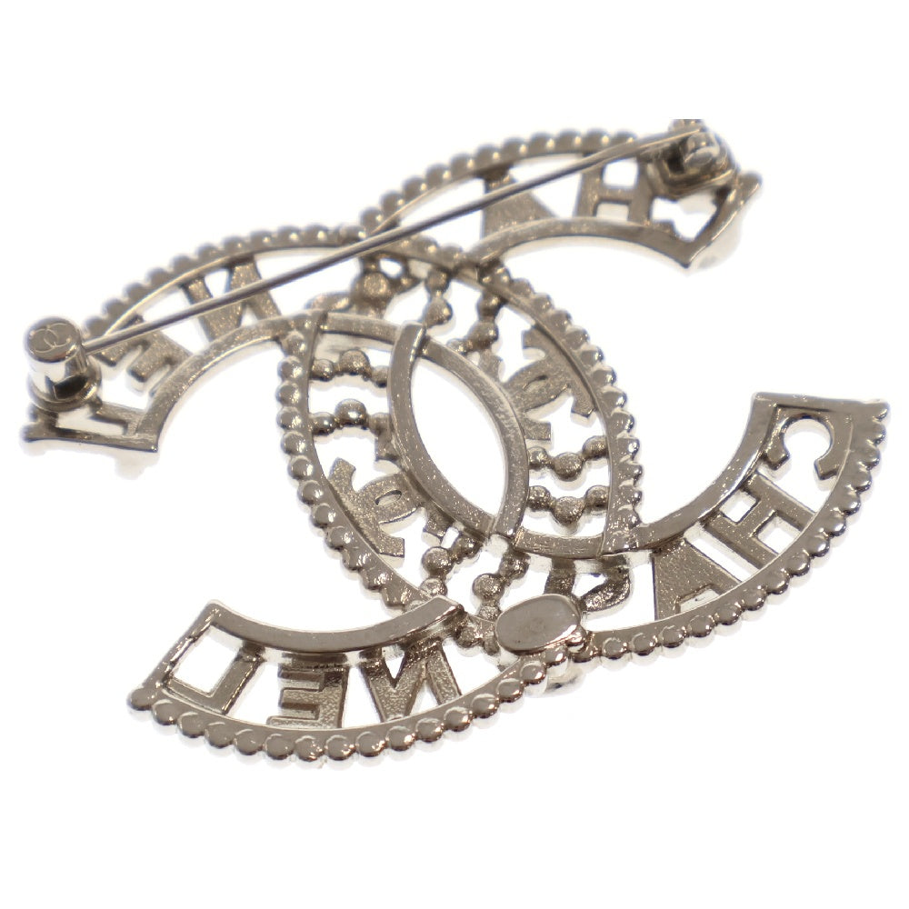 CHANEL(シャネル) CCロゴ ココマーク ラインストーン ブローチ シルバー レディース A22 B