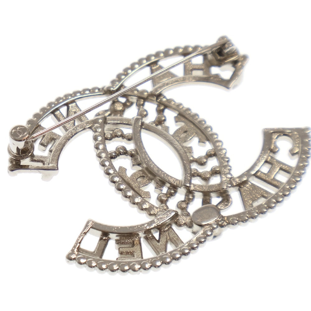 CHANEL(シャネル) CCロゴ ココマーク ラインストーン ブローチ シルバー レディース A22 B