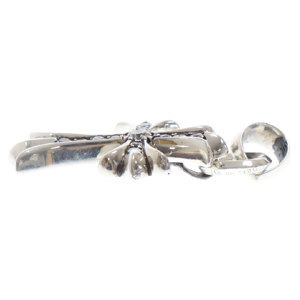 CHROME HEARTS(クロムハーツ) CH CRS SML WBALE PD スモールCHクロス ベイル PAVEダイヤ Wベイル ネックレストップ シルバー