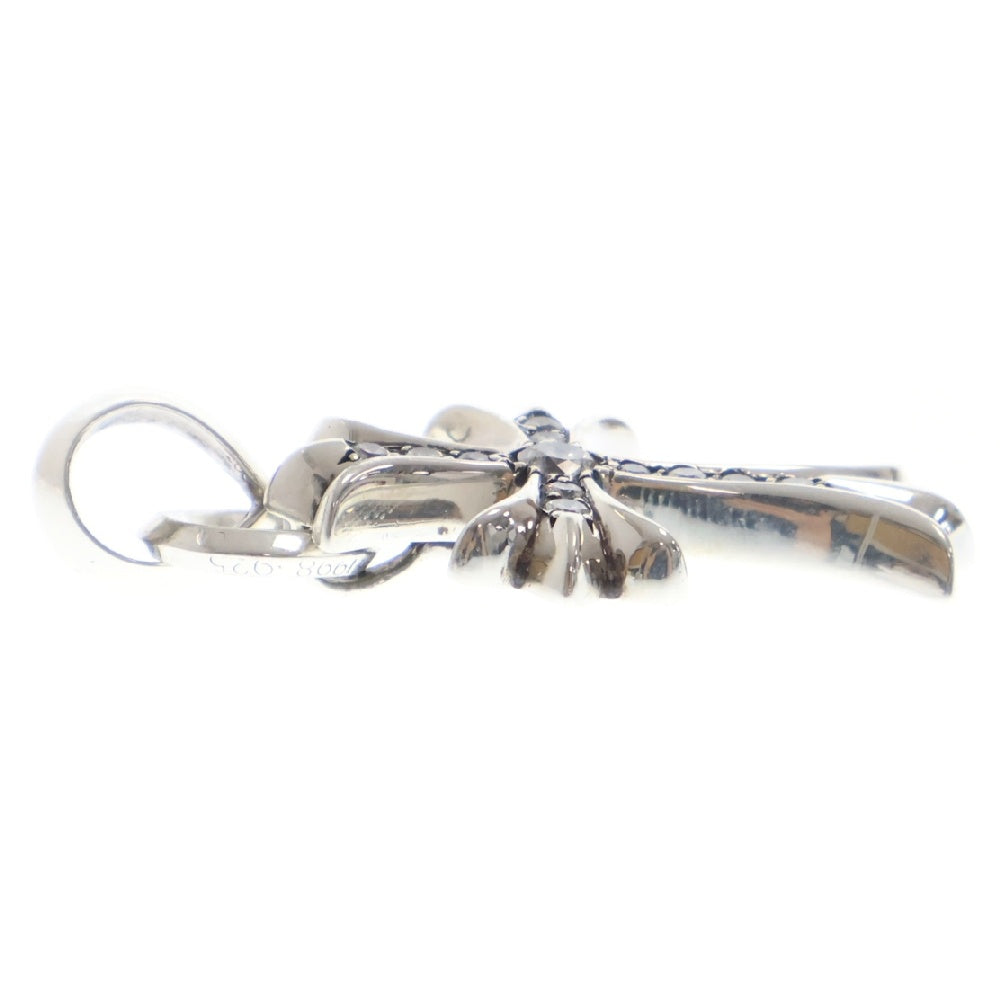 CHROME HEARTS(クロムハーツ) CH CRS SML WBALE PD スモールCHクロス ベイル PAVEダイヤ Wベイル ネックレストップ シルバー