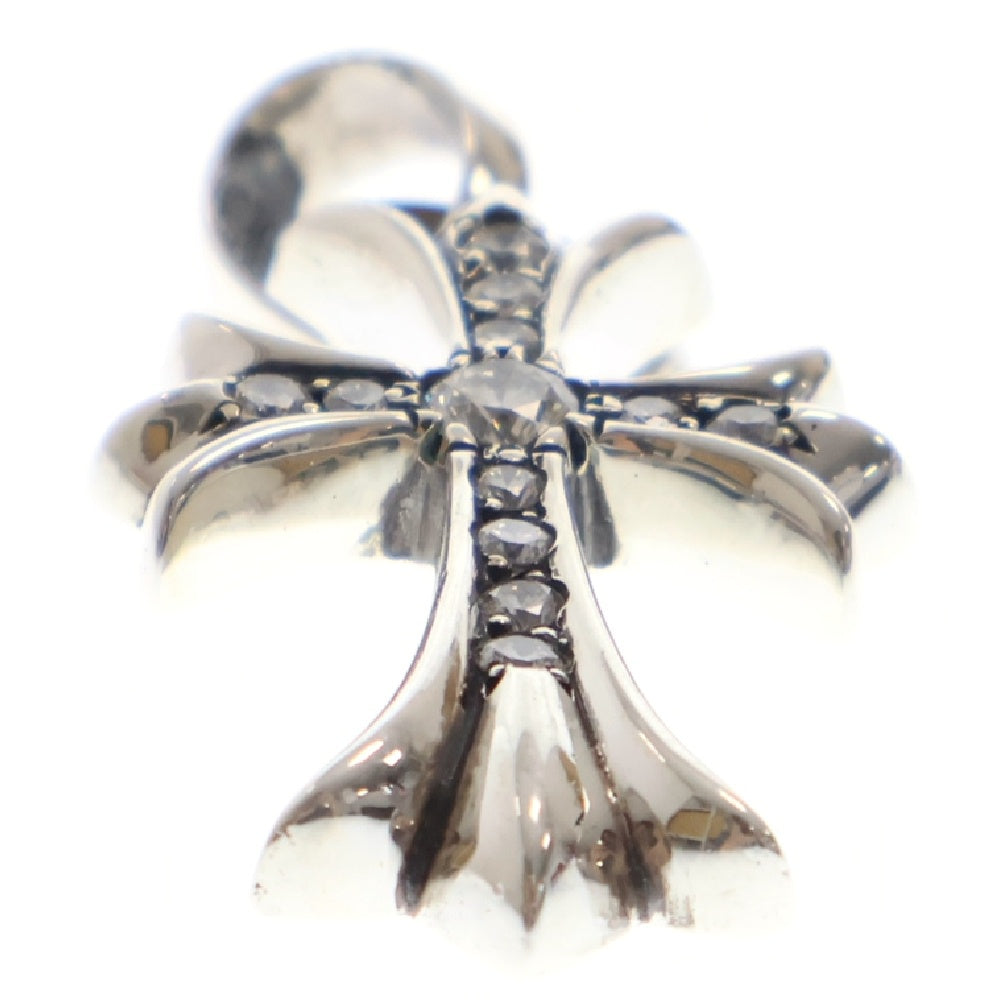 CHROME HEARTS(クロムハーツ) CH CRS SML WBALE PD スモールCHクロス ベイル PAVEダイヤ Wベイル ネックレストップ シルバー