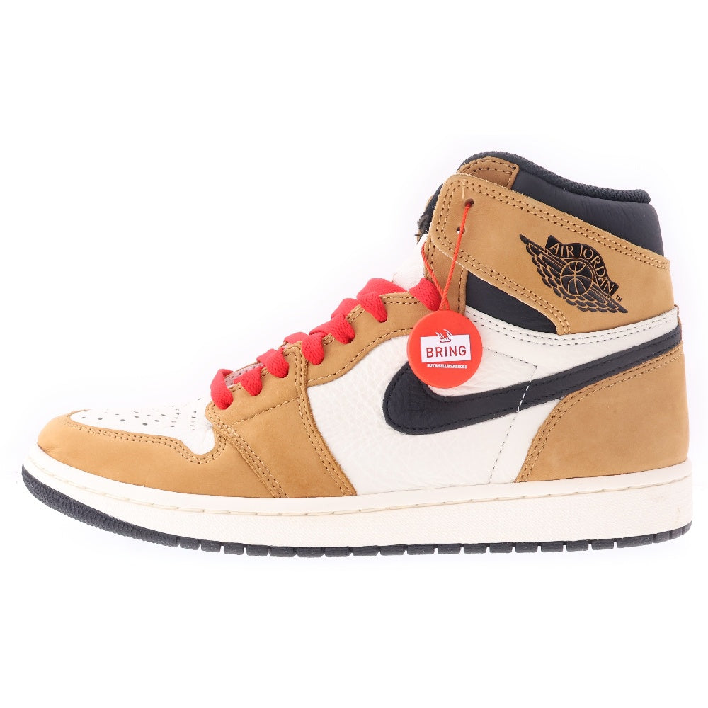 NIKE(ナイキ) AIR JORDAN 1 RETRO ROOKIE OF THE YEAR 555088-700 エアジョーダン1 ルーキーオブザイヤー ハイカットスニーカー ホワイト/ブラウン US9/27cm
