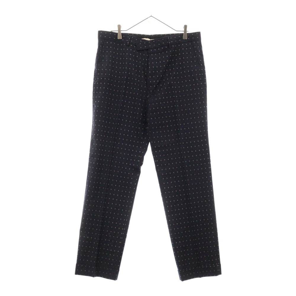 GUCCI(グッチ) GGロゴ 総柄 シングルジャケット スラックスパンツ セットアップスーツ ネイビー 604081 ZAAAP4040