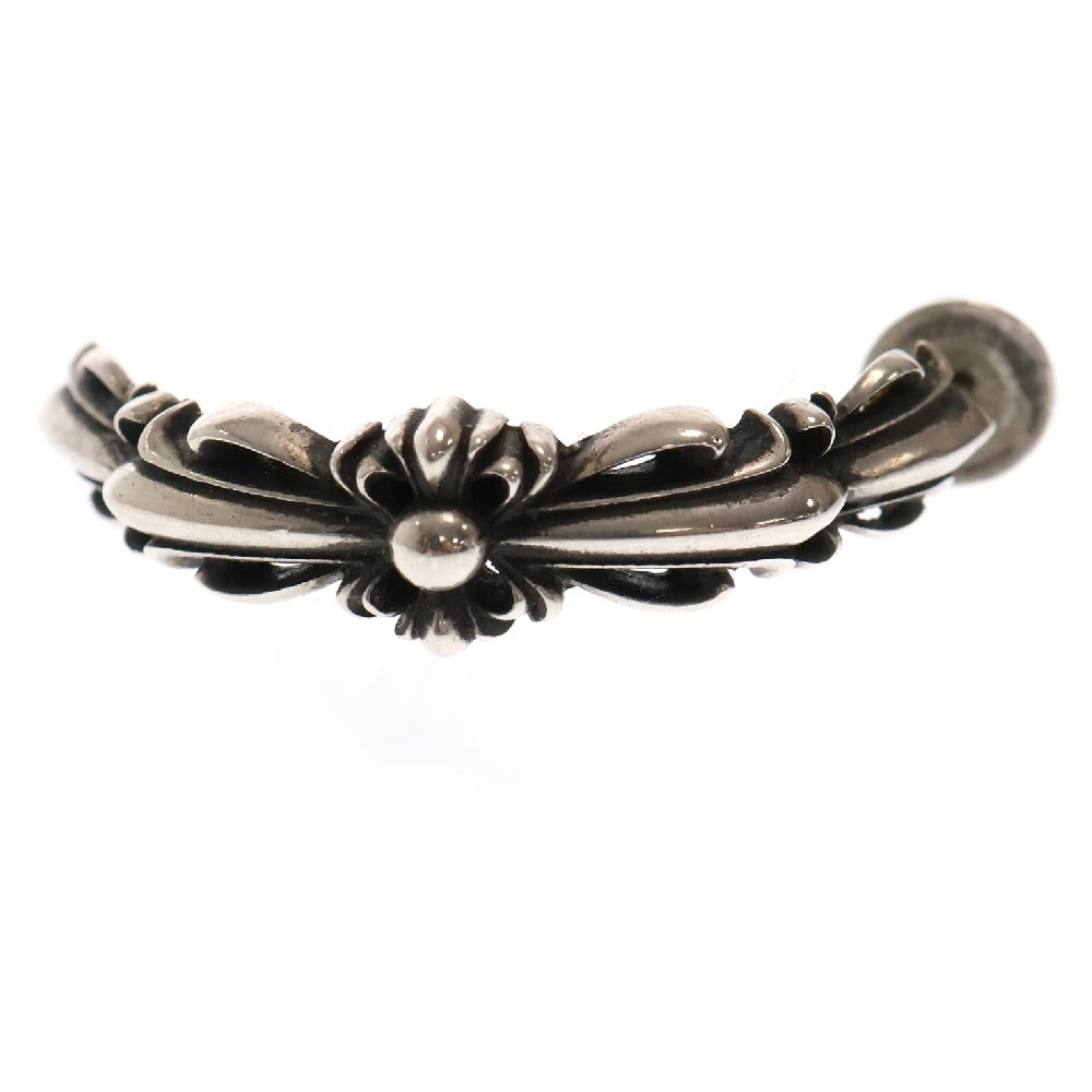CHROME HEARTS(クロムハーツ) DOUBLE FLORAL CROSS HOOP ダブルフローラルクロスフープピアス シルバー