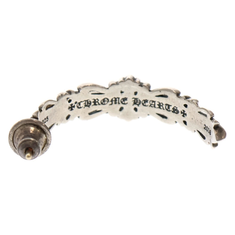 CHROME HEARTS(クロムハーツ) DOUBLE FLORAL CROSS HOOP ダブルフローラルクロスフープピアス シルバー
