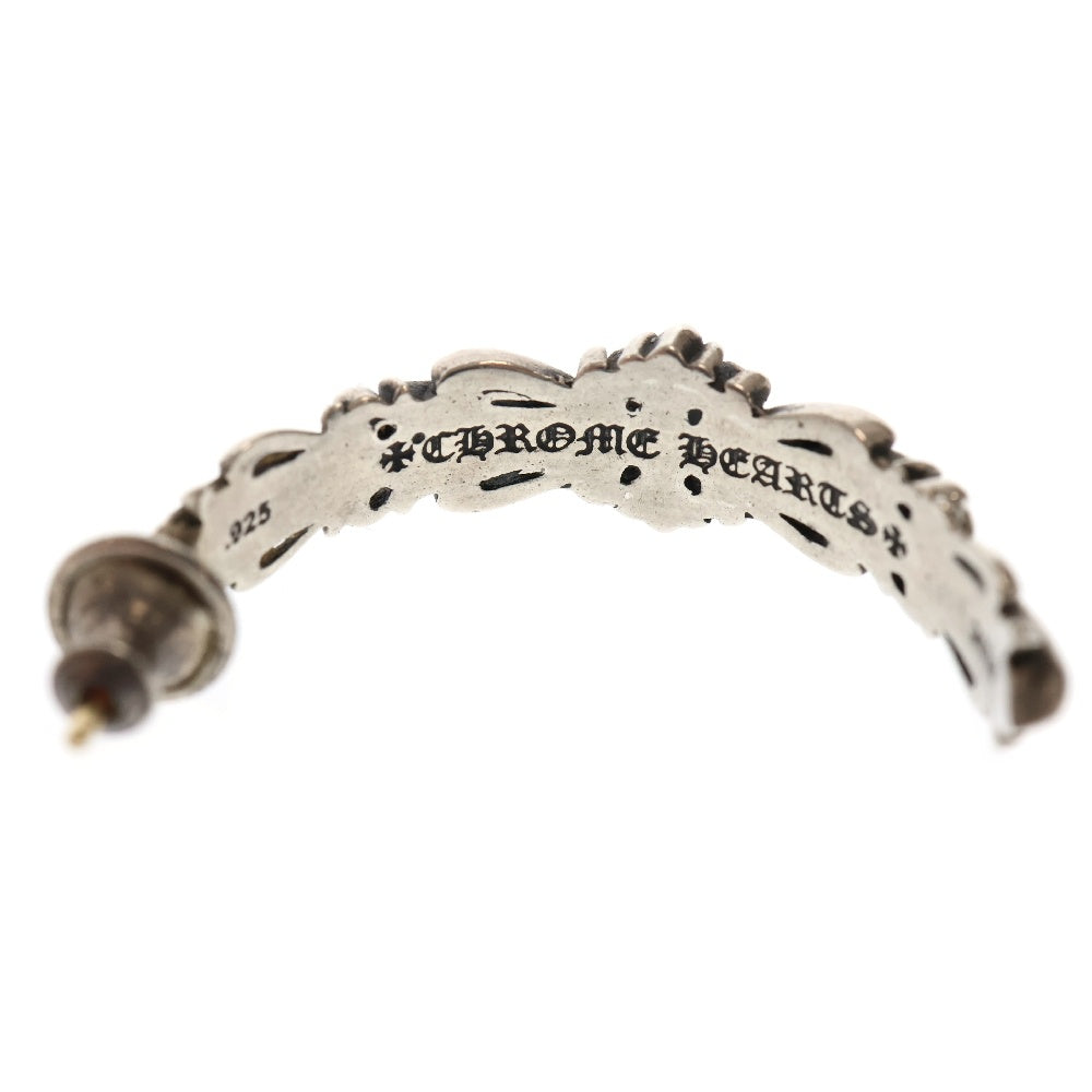 CHROME HEARTS(クロムハーツ) DOUBLE FLORAL CROSS HOOP ダブルフローラルクロスフープピアス シルバー