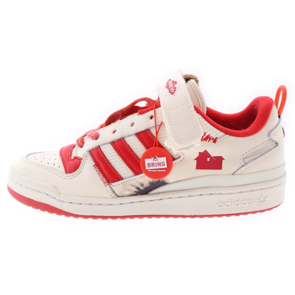 adidas(アディダス) × Home Alone FORUM LOW ホームアローン フォーム ローカットスニーカー ホワイト/レッド US9.5/27.5cm GZ4378