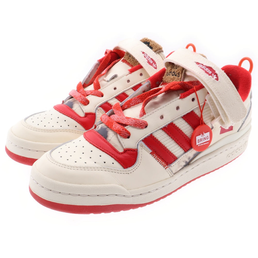 adidas(アディダス) × Home Alone FORUM LOW ホームアローン フォーム ローカットスニーカー ホワイト/レッド US9.5/27.5cm GZ4378