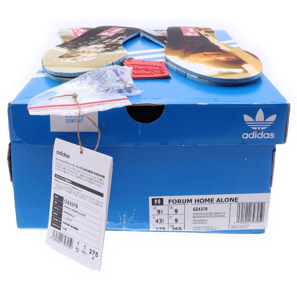 adidas(アディダス) × Home Alone FORUM LOW ホームアローン フォーム ローカットスニーカー ホワイト/レッド US9.5/27.5cm GZ4378