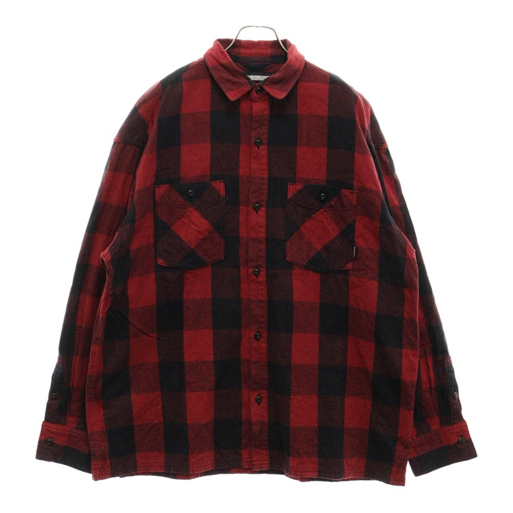 NEIGHBORHOOD(ネイバーフッド) BUFFALO CHECK SHIRT LS バッファロー チェックシャツ 長袖シャツ レッド/ブラック 231ARNH-SHM01