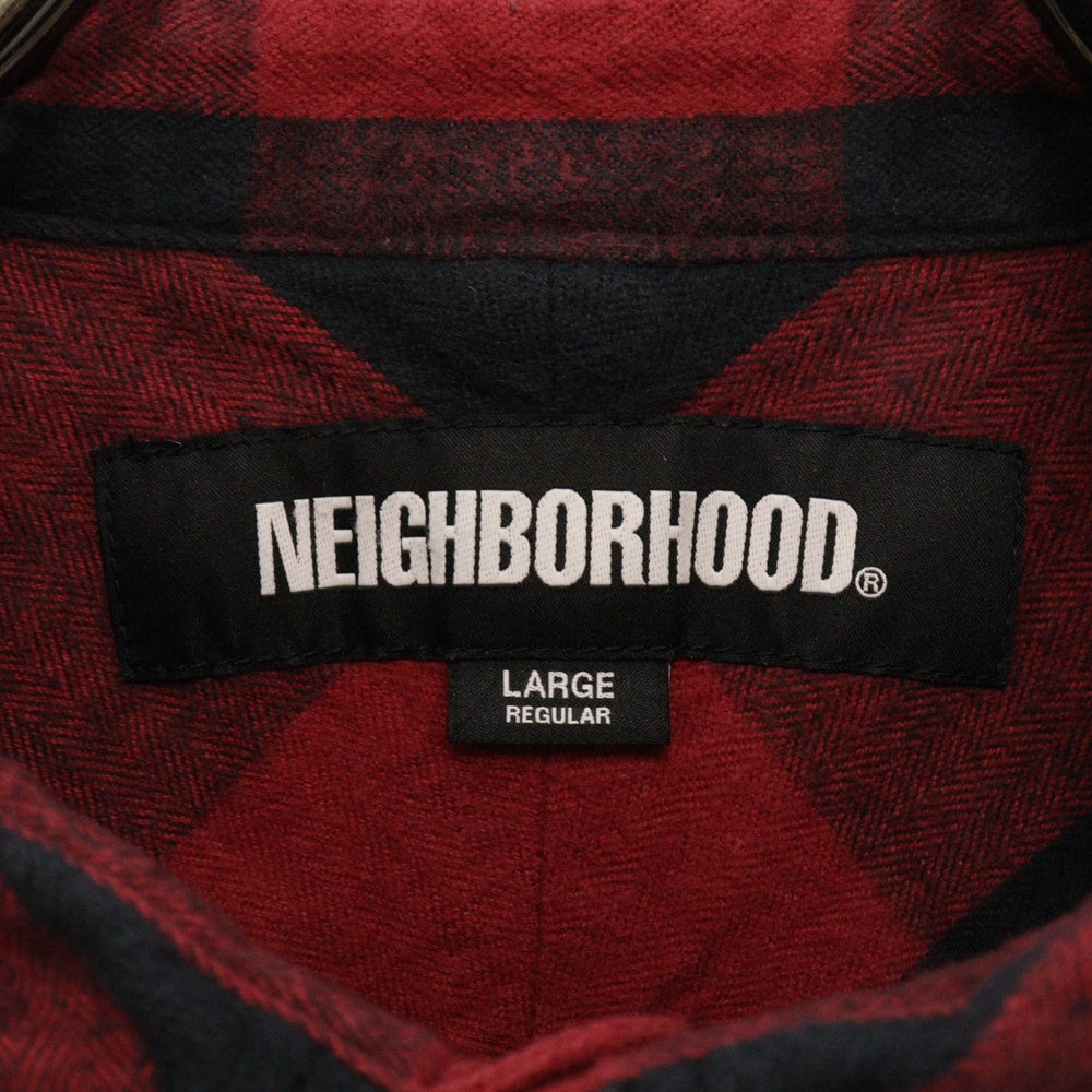 NEIGHBORHOOD(ネイバーフッド) BUFFALO CHECK SHIRT LS バッファロー チェックシャツ 長袖シャツ レッド/ブラック 231ARNH-SHM01