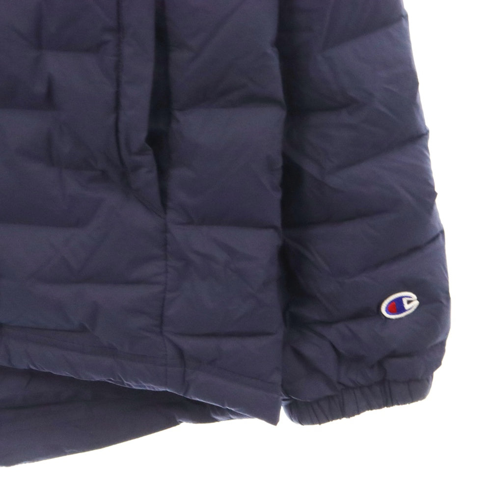 CHAMPION(チャンピオン) DOWN ZIP HOODED JACKET ダウン ジップアップ フーディー ジャケット ネイビー C3-QS602