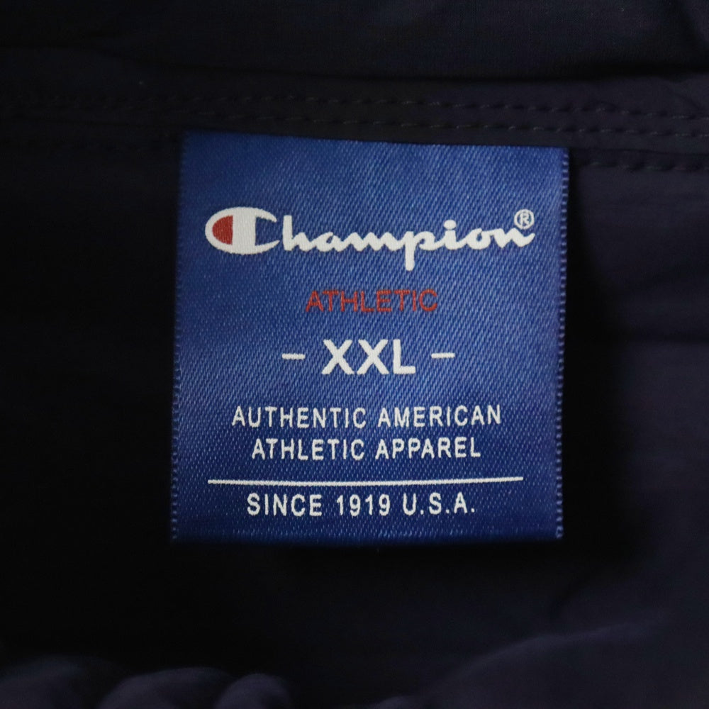CHAMPION(チャンピオン) DOWN ZIP HOODED JACKET ダウン ジップアップ フーディー ジャケット ネイビー C3-QS602