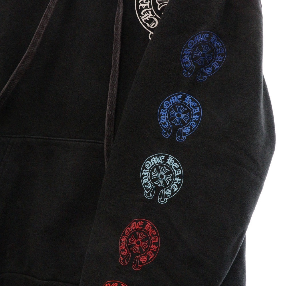CHROME HEARTS(クロムハーツ) SWTSHRT PLVR 袖マルチホースシュープルオーバーパーカー ブラック