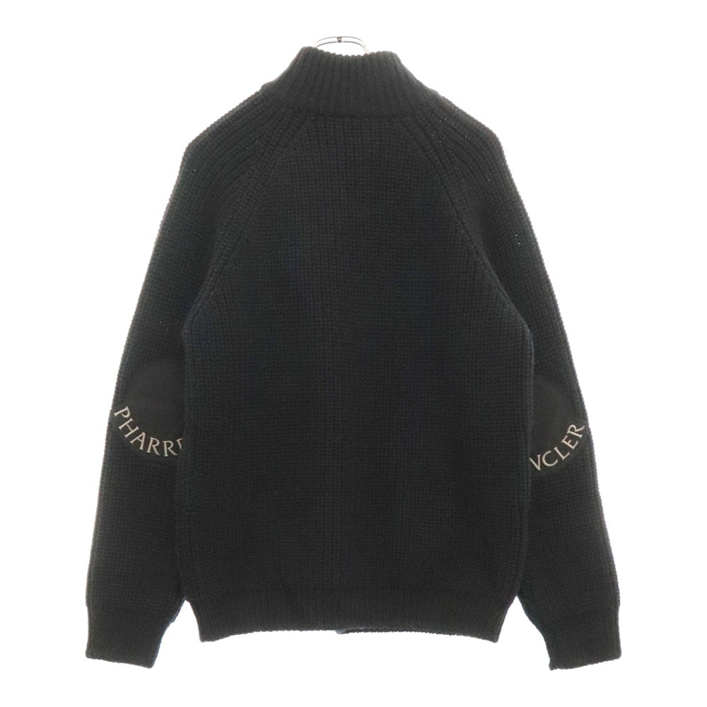 MONCLER(モンクレール) 23AW ×Pharrell Williams CICLISTA TRICOT ファレルウィリアムズ ローゲージ ハーフジップニットセーター ブラック I209R9F00001 M1172